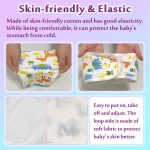 Mybow Umbilical Cord Cover for Newborn Baby Belly Button Band Tummy Wrap Infant Abdominal Binder Umbilical Hernia Belt Baby Colic Wrap Belly Protector Cloth Wrap - Image 3